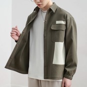 コントラストカラー カジュアルジャケット af0369