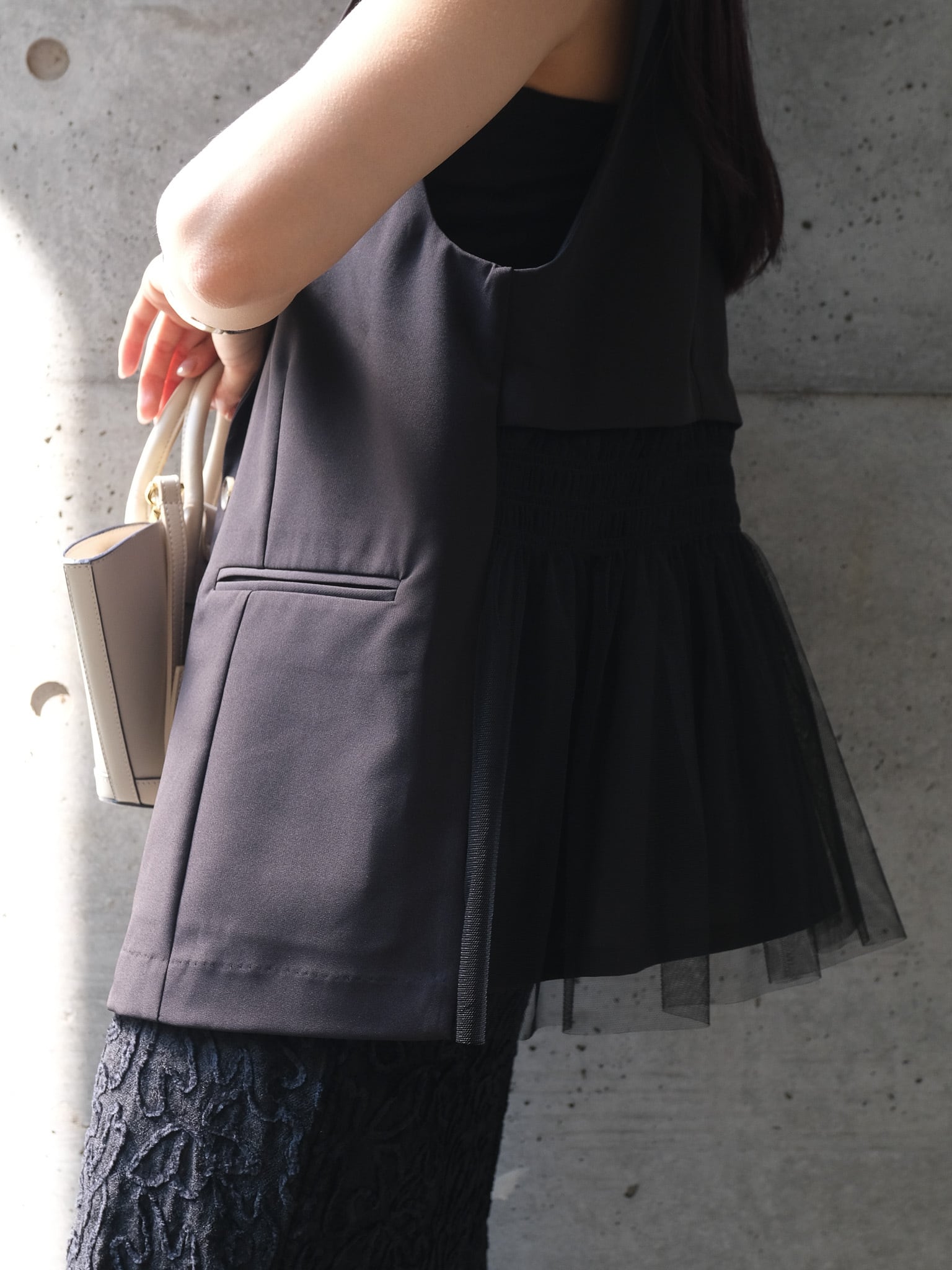 TULLE DOCKING GILET(ﾁｭｰﾙﾄﾞｯｷﾝｸﾞｼﾞﾚ)【5533517】 | CIEL'AIR