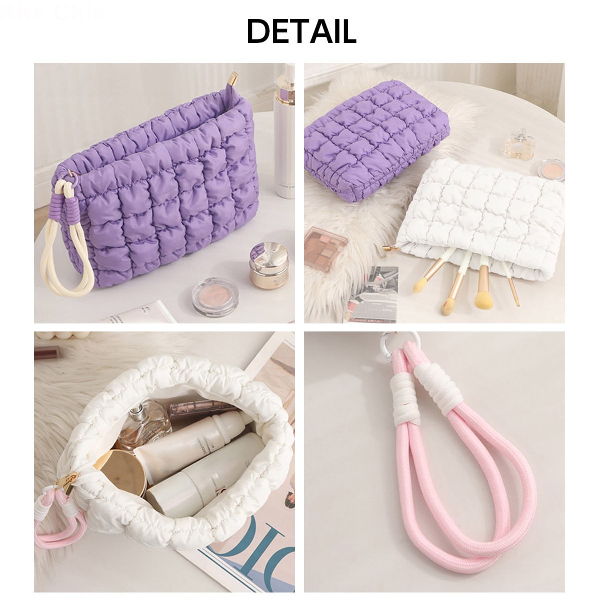 コスメポーチ トラベル バッグ レディース 韓国 化粧ポーチ おしゃれ 大人 かわいい きれいめ キルティング風 小物入れ 持ち運び 手提げ 旅行 出張 通勤 通学 大人可愛い 大人女子