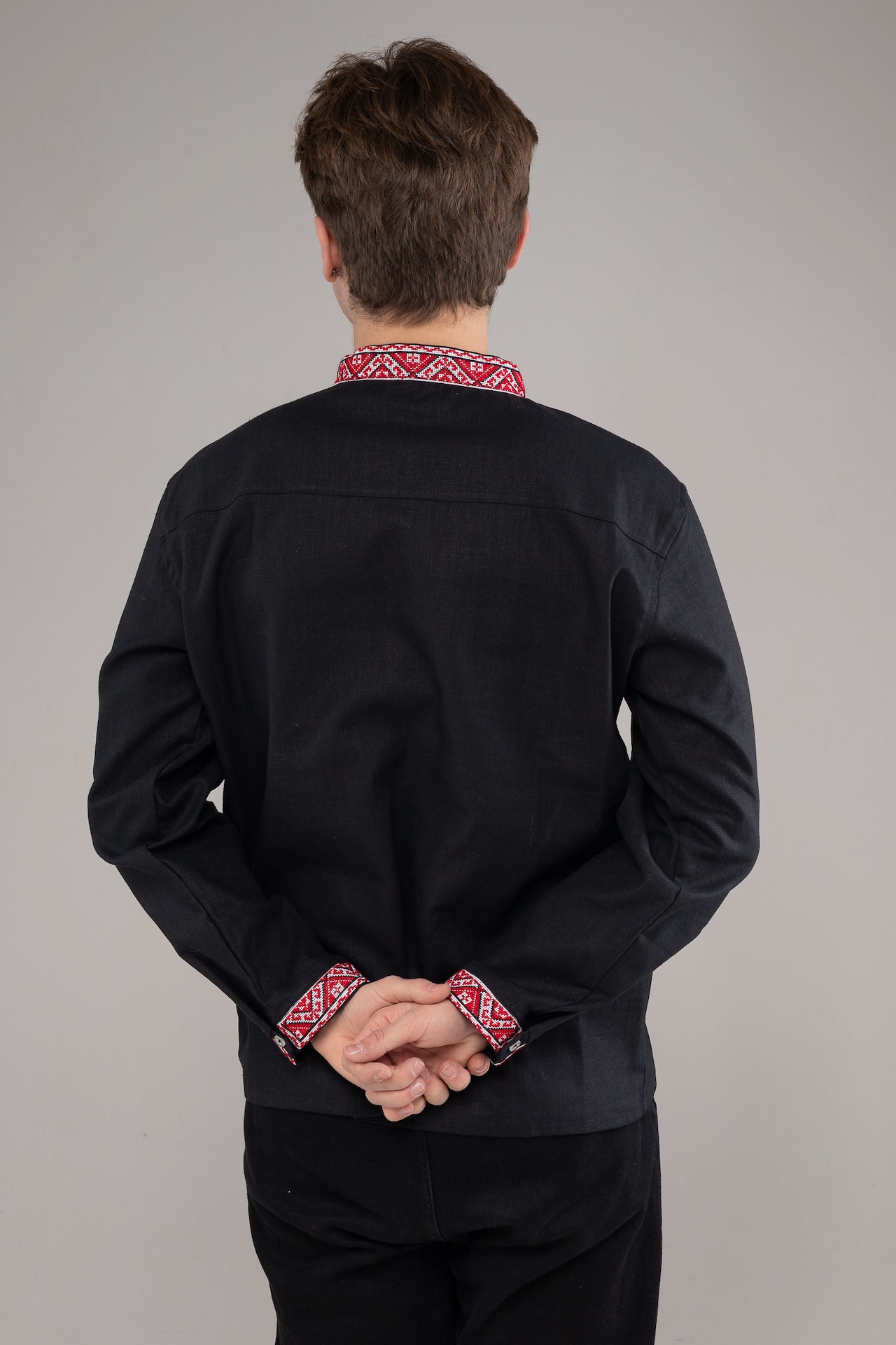 ウクライナ刺繍ヴィシヴァンカ　クロスステッチ手刺繍　Lサイズ　メンズ - 5