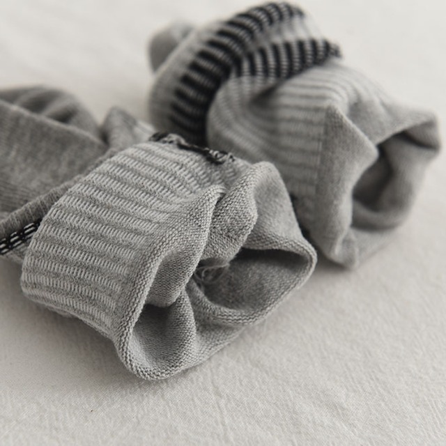 【即納】足首裏の文字がアクセントのクルーソックス 4足セット