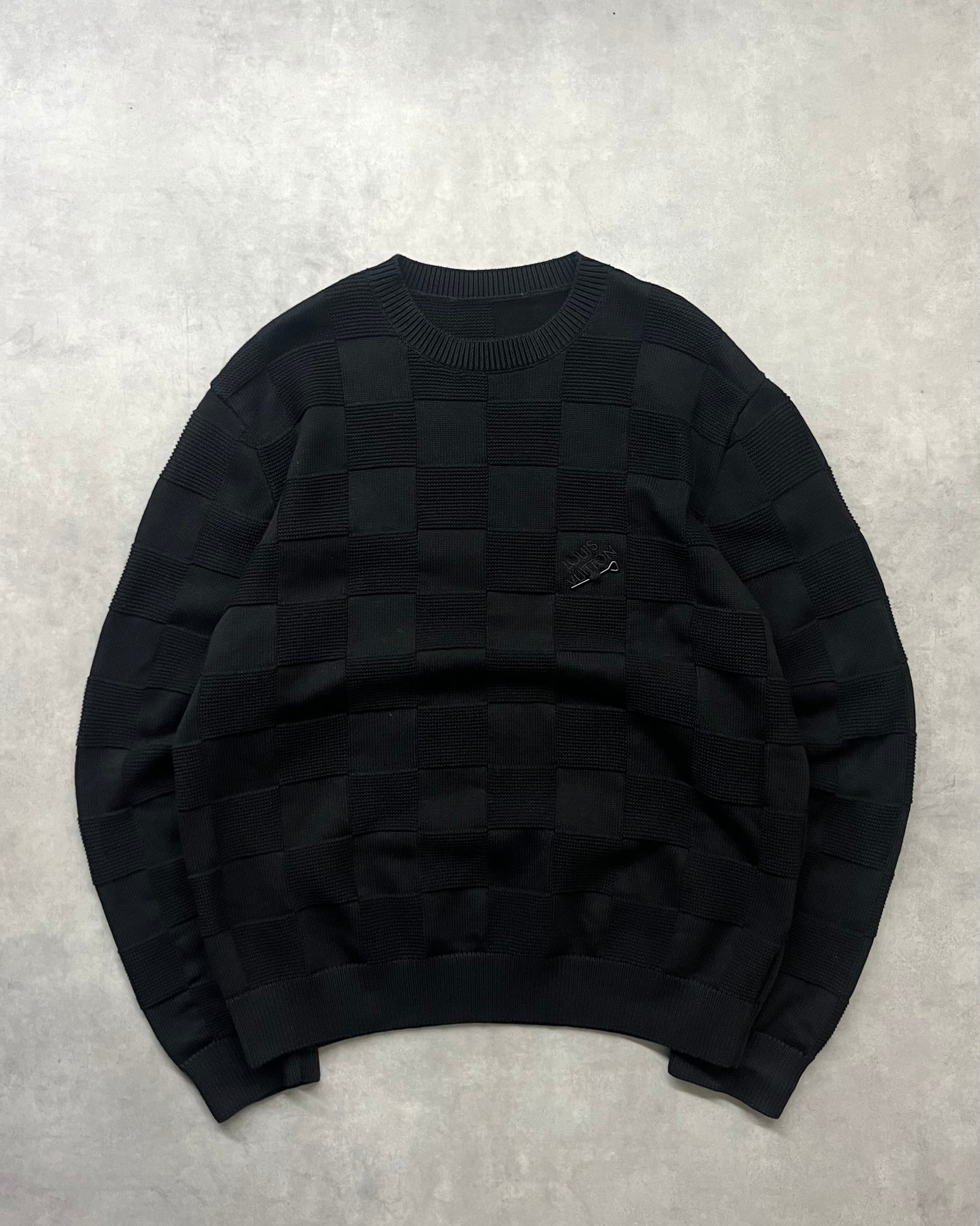 LOUIS VUITTON "DAMIER" Jacquard Knit ITALY製