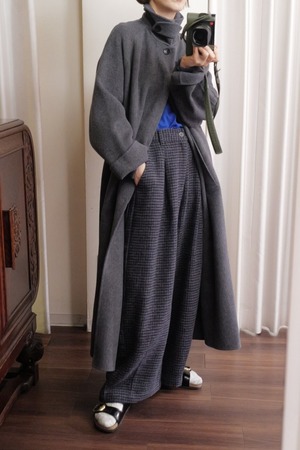 river long coat gray