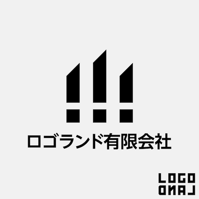 ロゴマークデザイン - スタイリッシュかつ自然の表現も可能な三本線デザインのロゴ