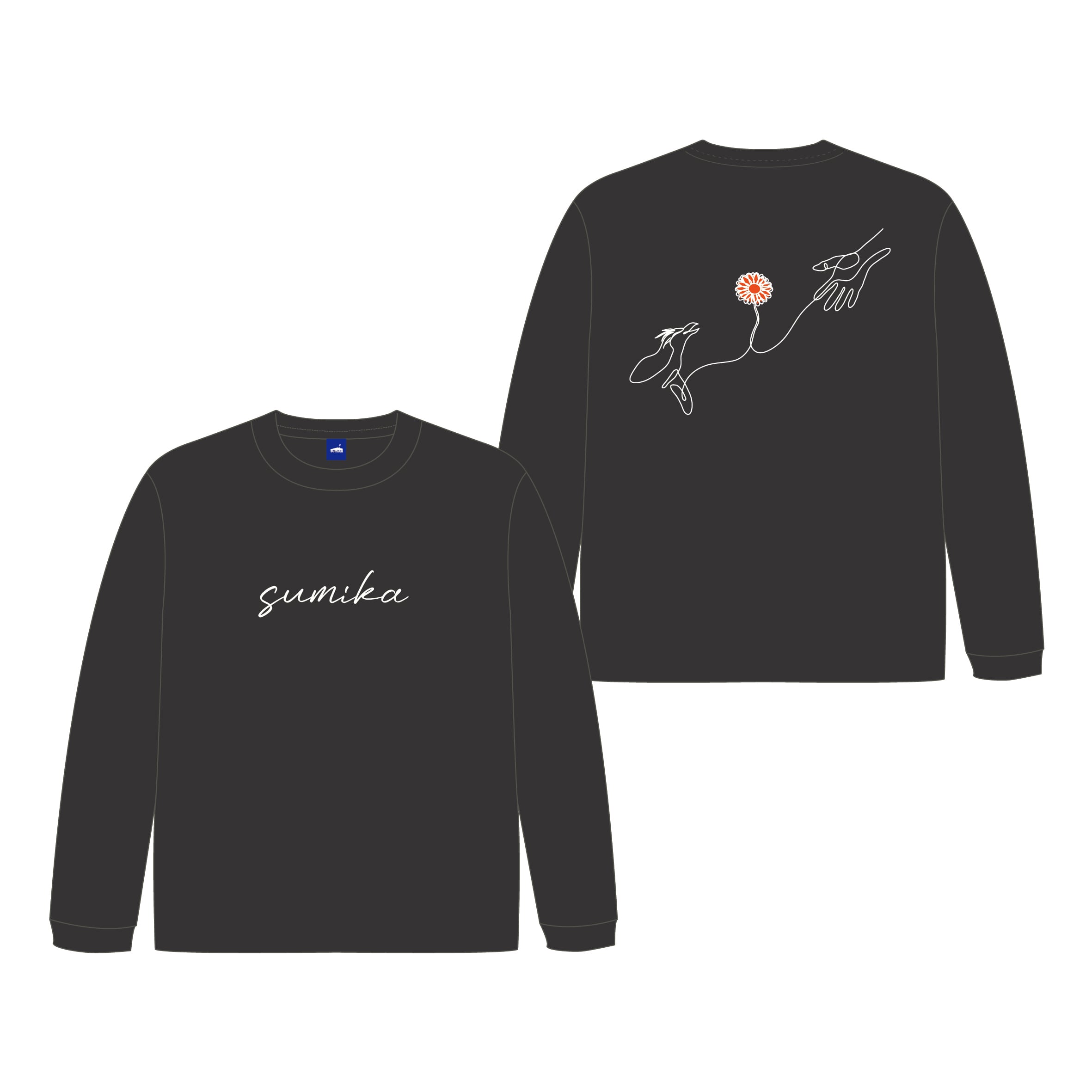 sumika / one stroke ロングスリーブTシャツ（スミ）