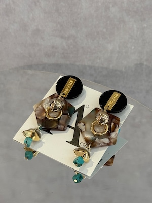 turquoise drop onyx marble pentagon