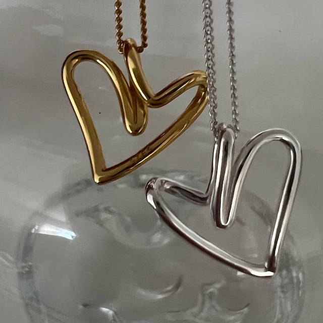 S925 Heart paint necklace (N161)