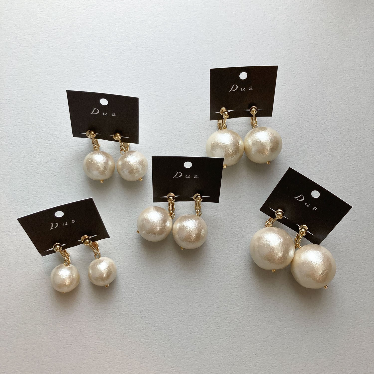 ゆらゆらシンプルコットンパール〈ピアス/イヤリング〉（18mm/20mm