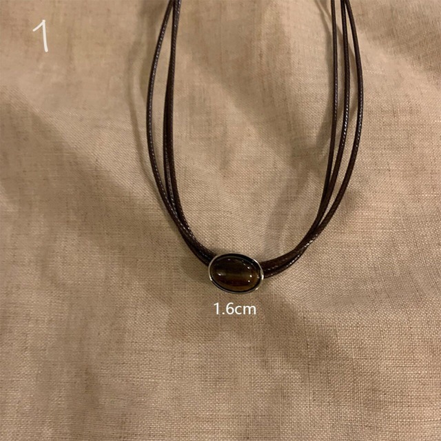 Somedayif褐色の虎目石ネックレス 8s