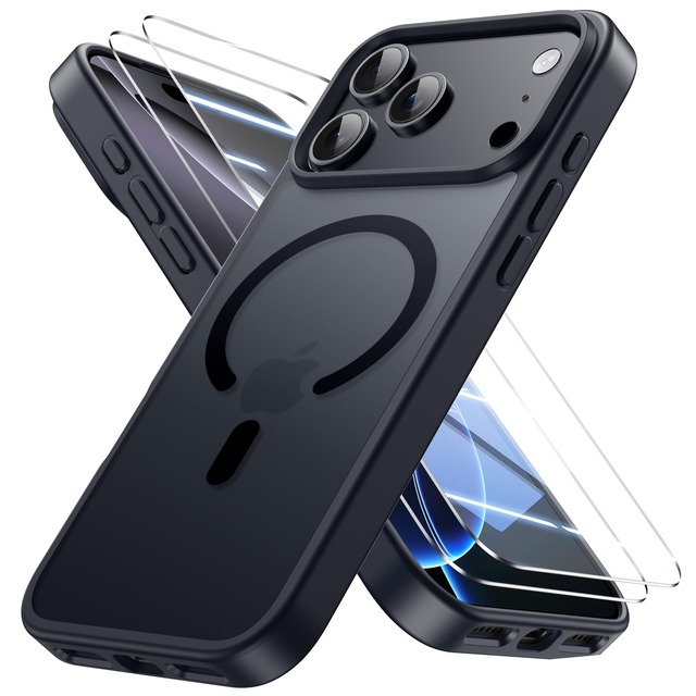Bruzaio iPhone 18 Pro 用 ケース iPhone 17 Pro ケース Magsafe対応・米軍規格 スマホケース ブラック