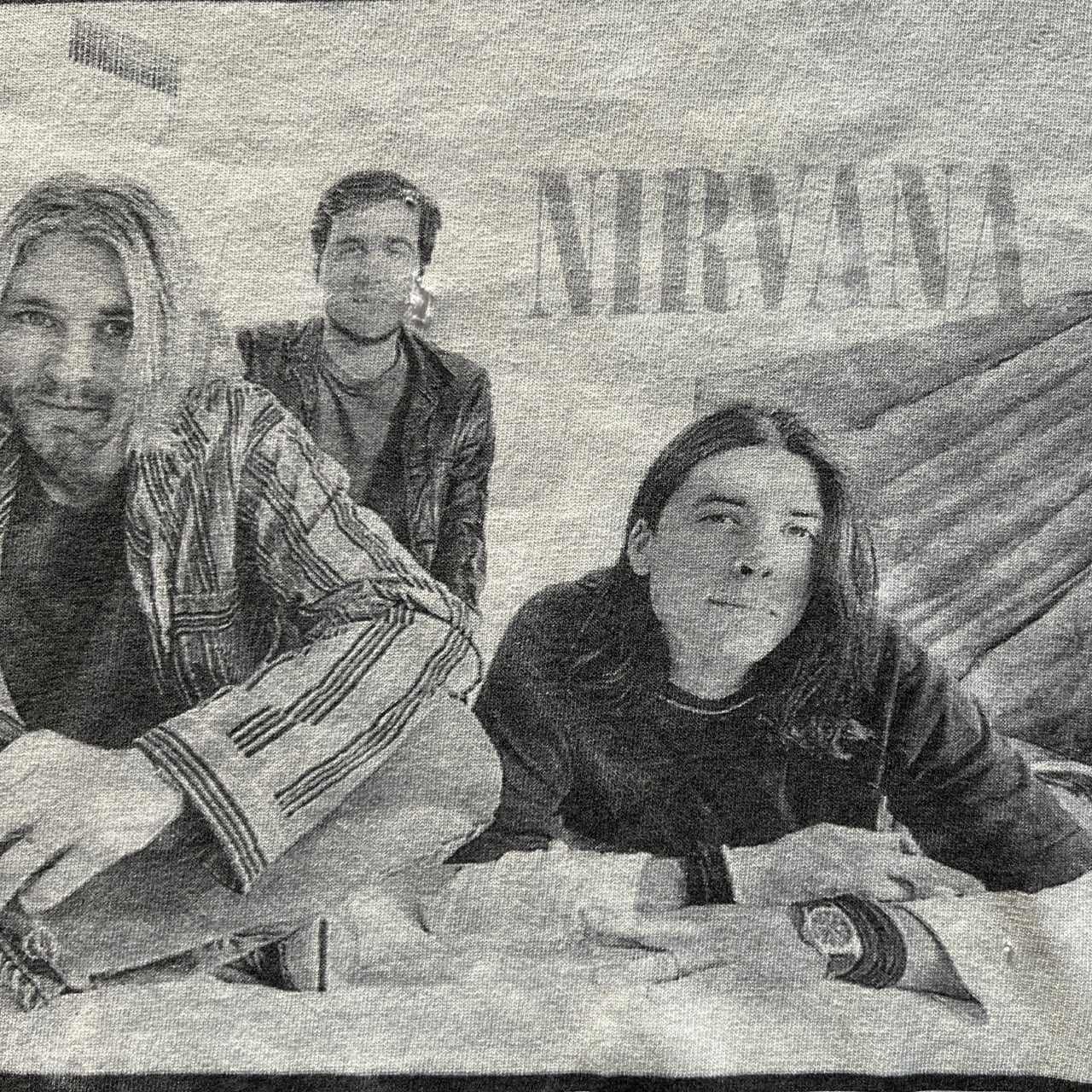 Nirvana 1996 Distressed Member Portrait Band Tee | Vintage High Line