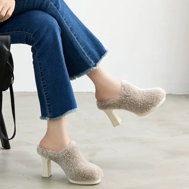 ボアヒールサボ　４color　00904