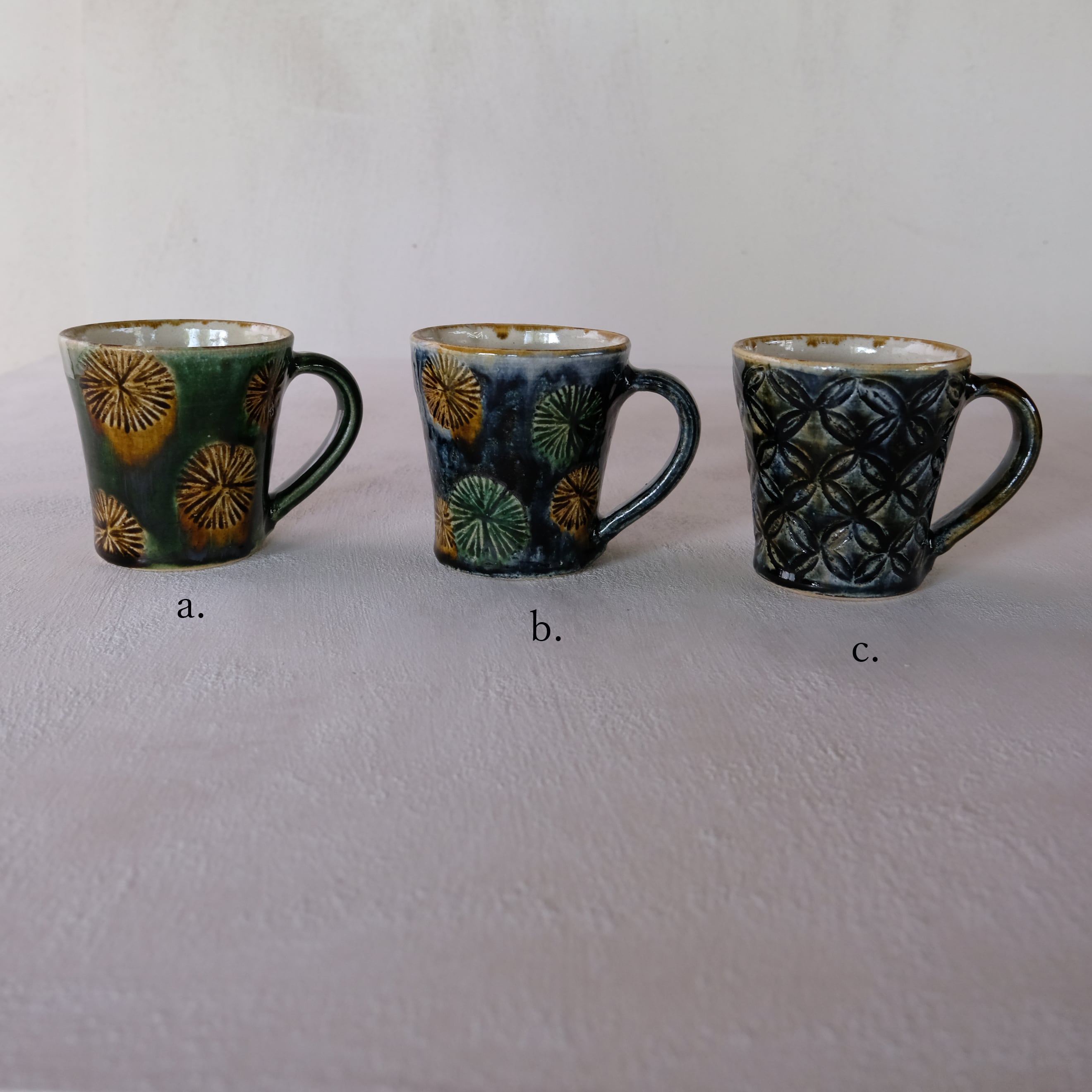 岡本芳久 Yoshihisa Okamoto マグ 刻文 no.42，43，44 | les trois