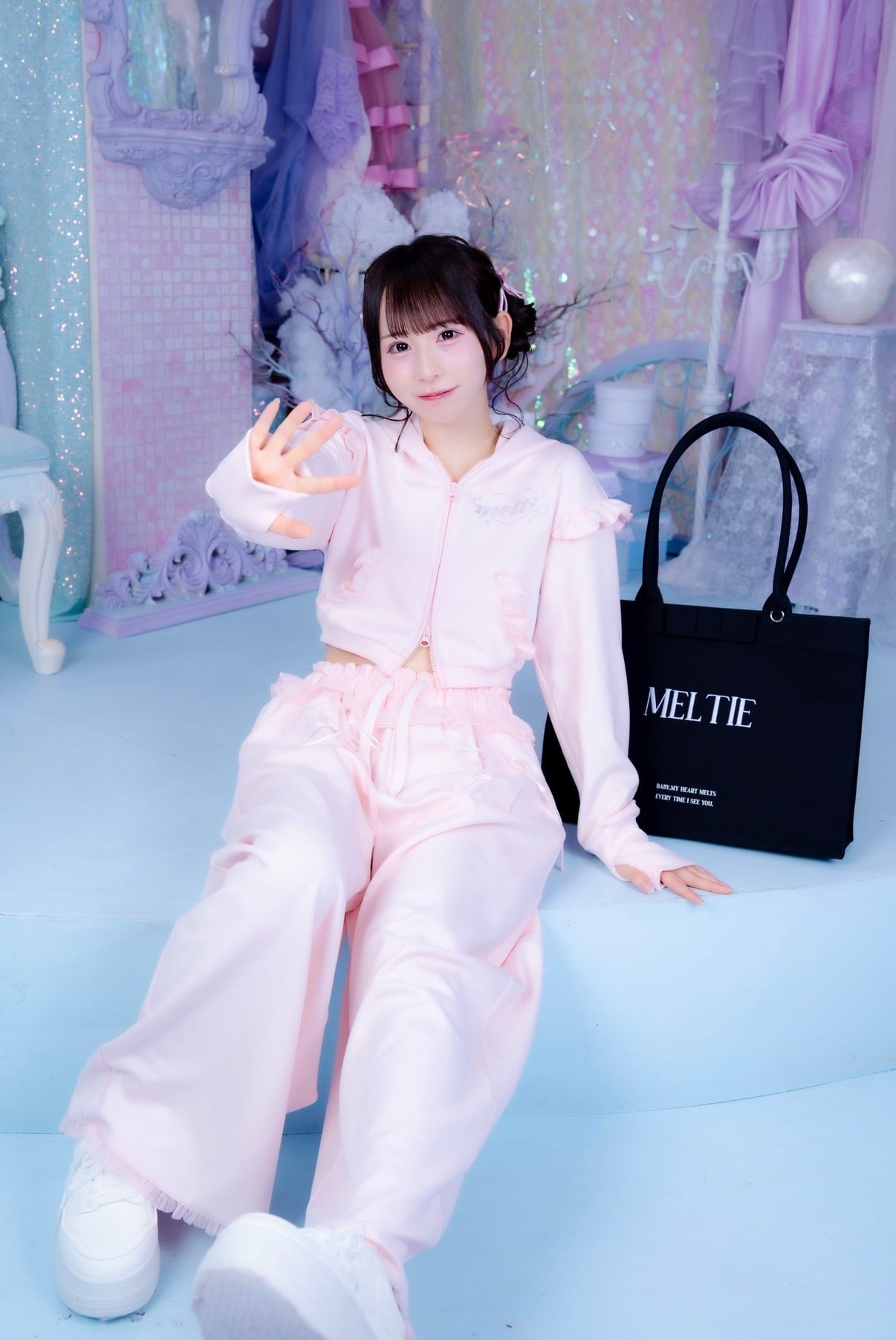 Dot Tulle Sweat Pants【10月中旬発送】