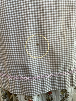 50's 60's vintage gingham check brown apron