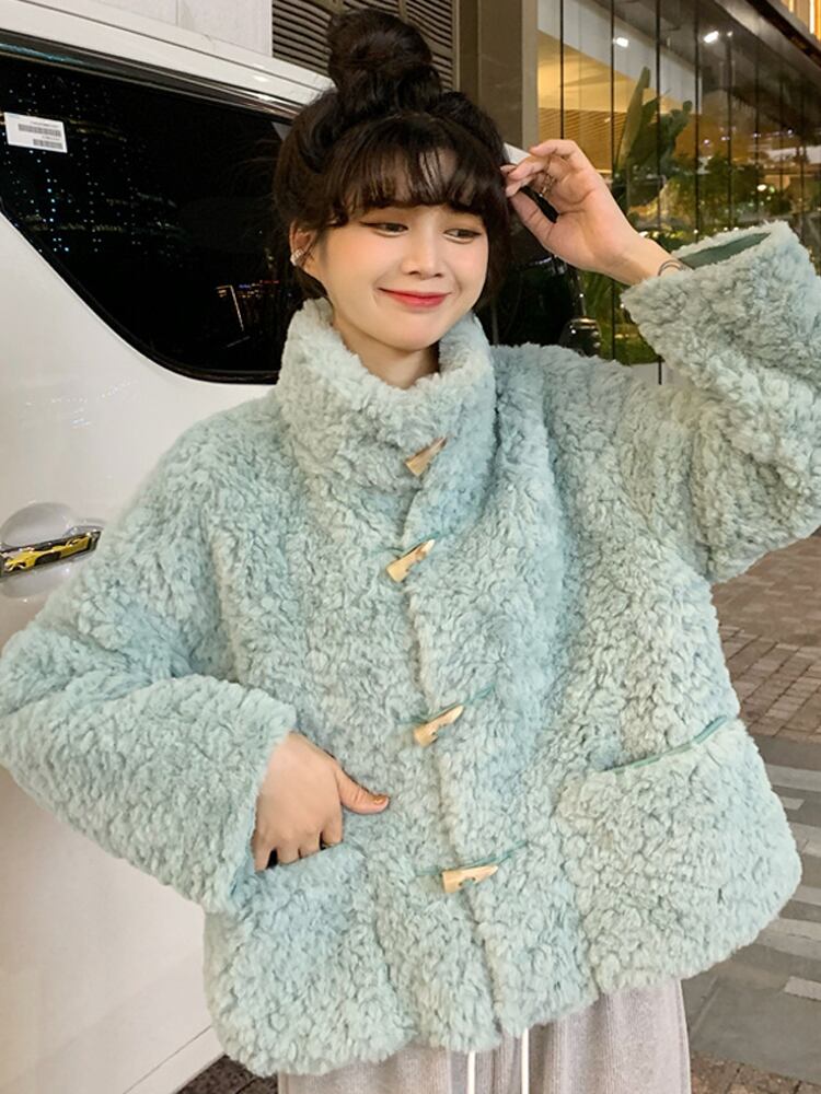 グリーンウールジャケット オータムウィンタースタイルショート 秋物 冬物 スーパーモール79336354058