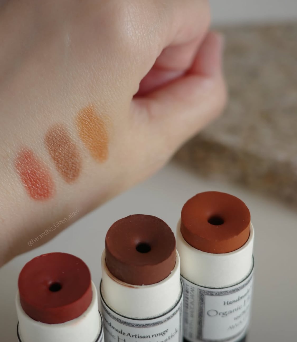 Organic Herbal Lipstick - 山野草 紫根紅- Sand(オレンジ