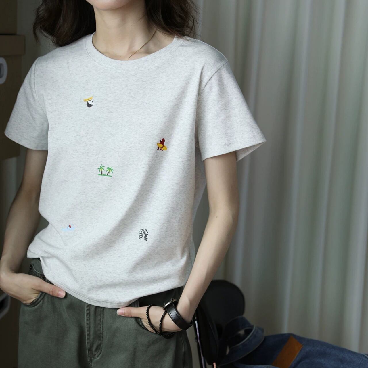 リゾートアイコンクルーネックTシャツ A02229