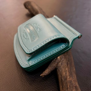 Bluesunshinetrading×6Tleatherworksコラボ【マネークリップ】Turquoise