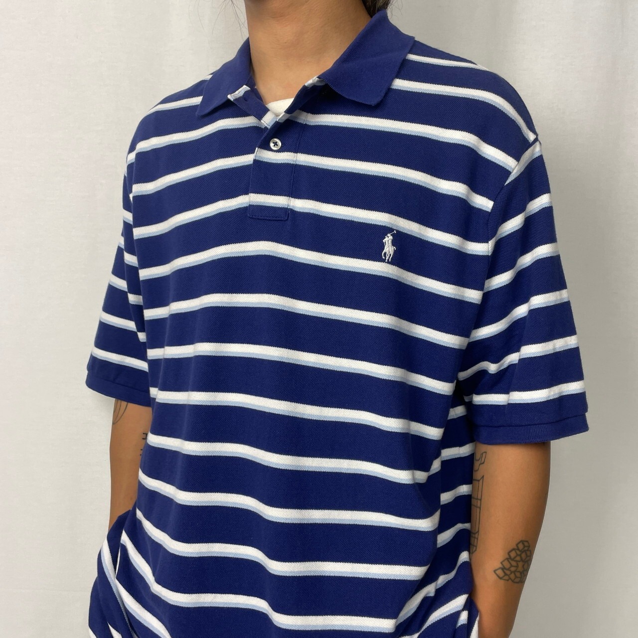 Polo Ralph Lauren ポロ ラルフローレン 鹿の子 ボーダー ポロシャツ 
