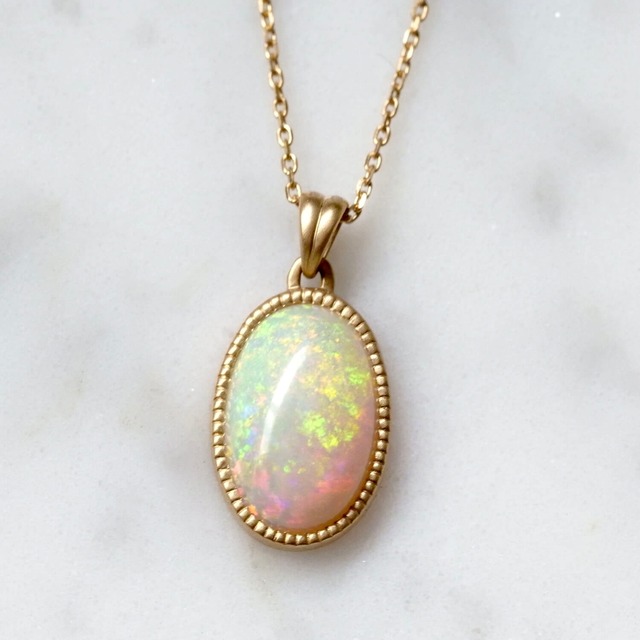 Opal necklace / K18YG
