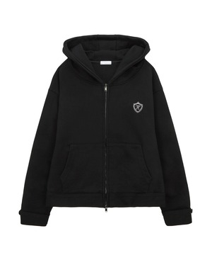 [hug your skin] School hoodie zip-up (black) 正規品 韓国ブランド 韓国ファッション 韓国代行 日本 店舗 hugyourskin hug ハグユアスキン