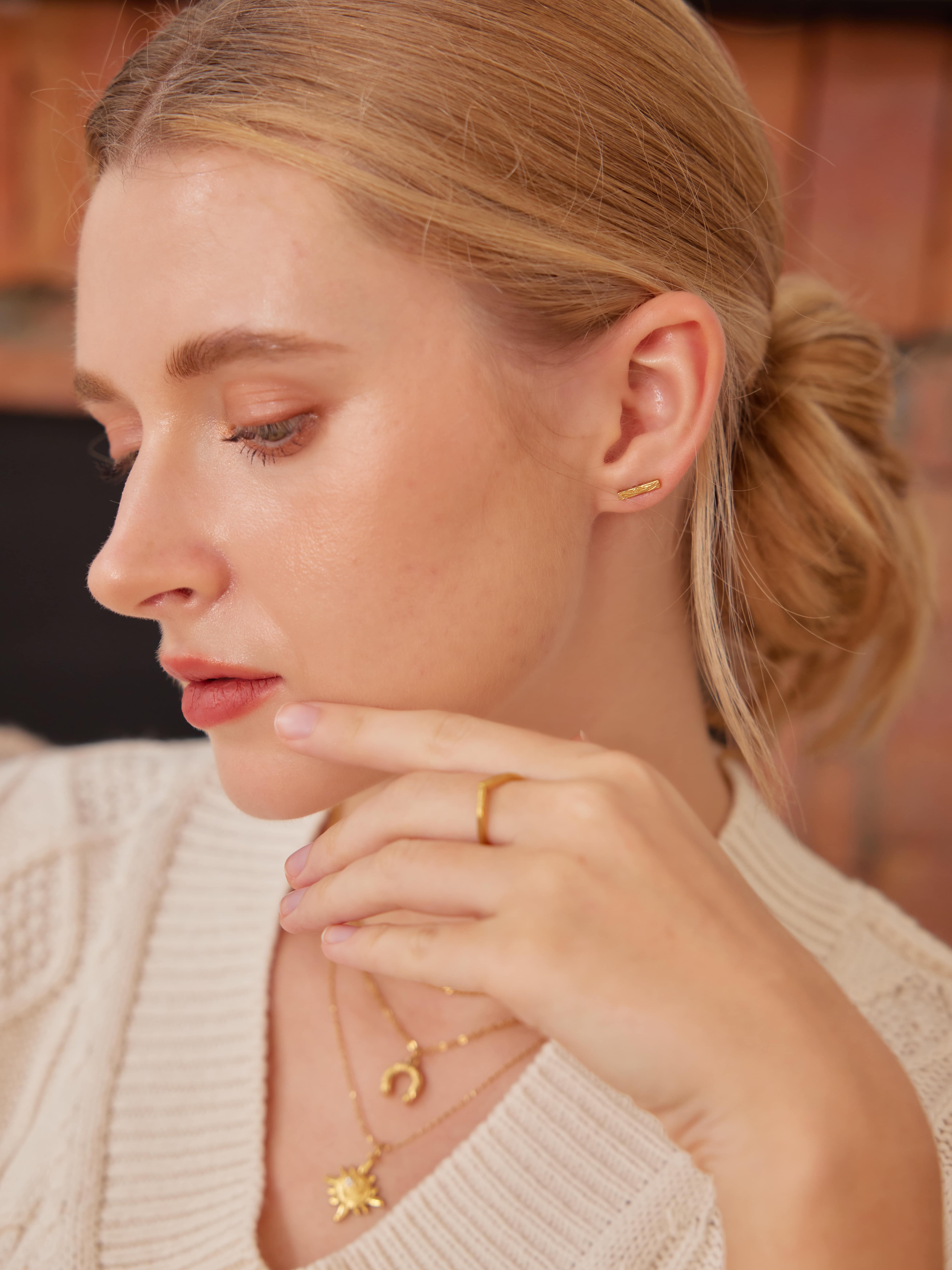 316L hawaiian stick pierce（ 片耳用 ）#p09 | rani