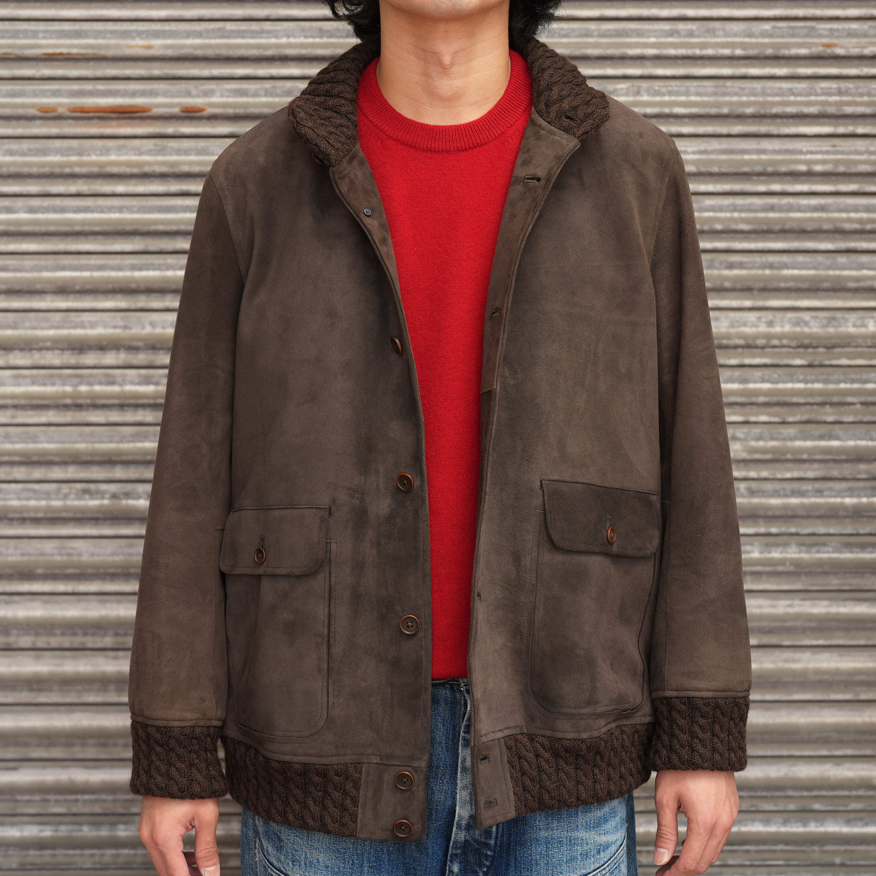 Gorsch the merry coachman(ゴーシュザメリーコーチマン) 26AW "Lamb Leather Blouson Suede Side" -Dark Umber-