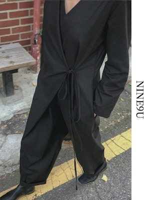 casual roll-up wide-pants overall【NINE7777】