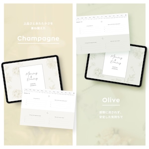 モーニング&イブニングジャーナル┊︎6色セット┊︎感謝日記┊︎セルフケア┊︎リンク付き