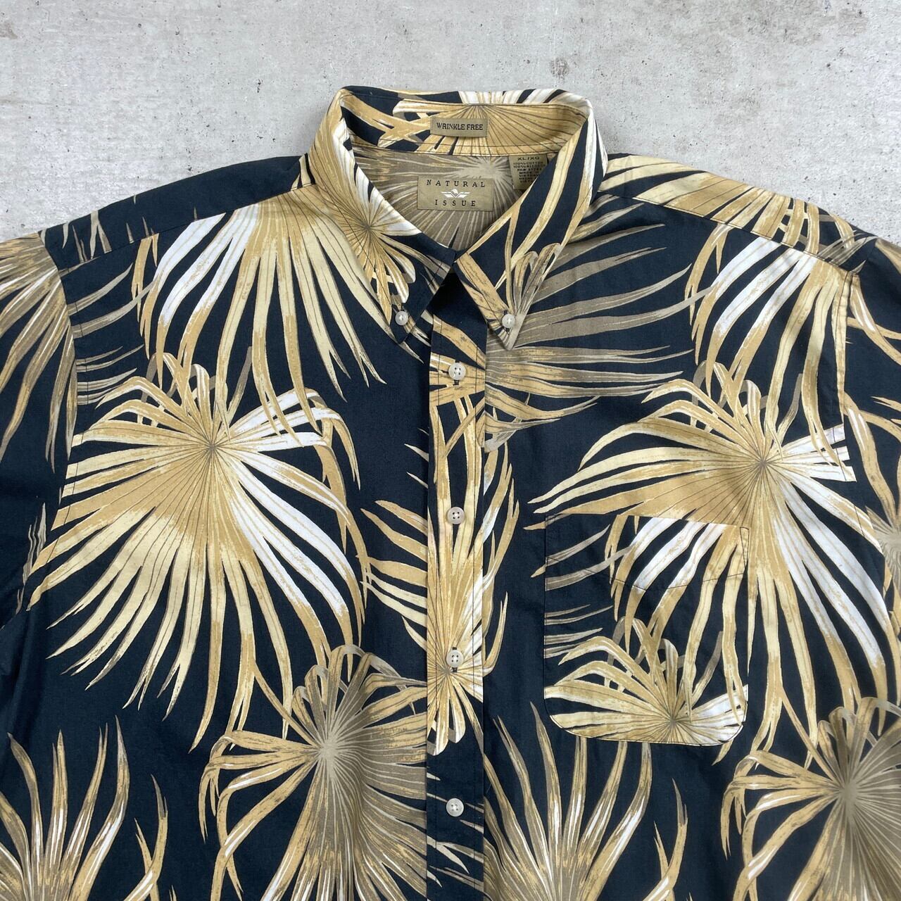 NATURAL ISSUE アロハシャツ コットン 総柄シャツ メンズXL 古着