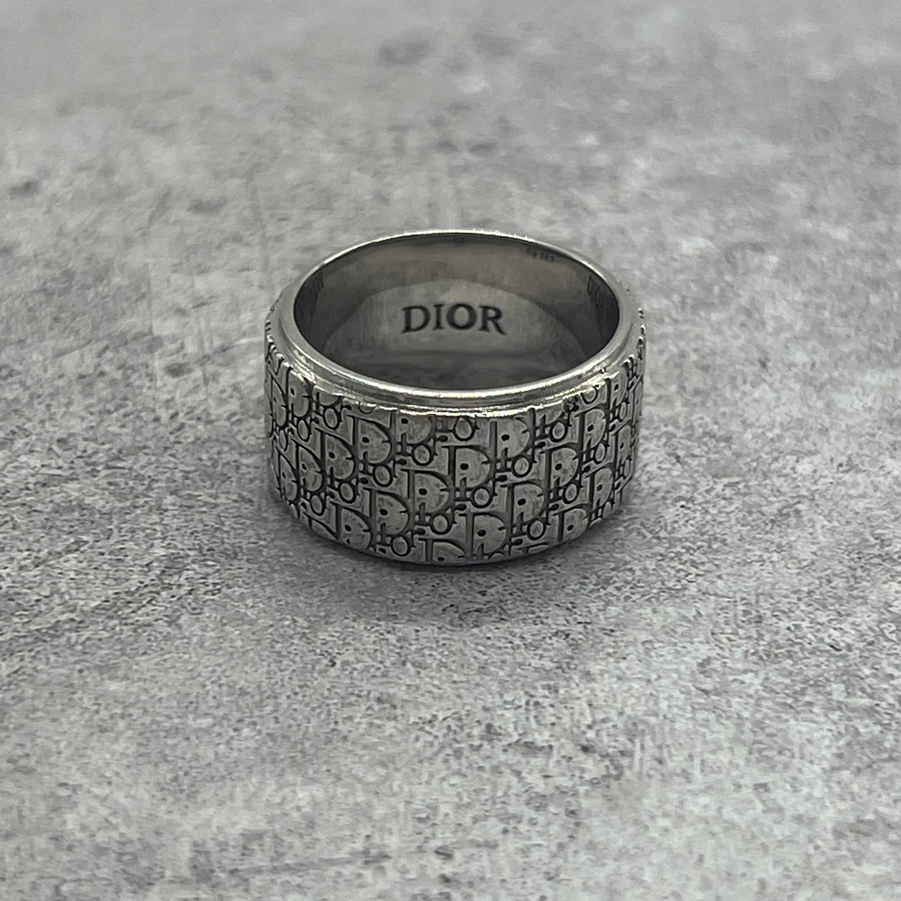 【19号】ディオール DIOR オブリーク リング Mサイズ Ag925