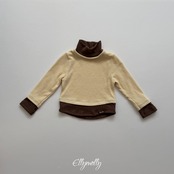 エリーモリー / ELLY MOLLY / ブラッシュ配色タートルネック / 韓国子供服 / キッズ / 26winter〖取寄〗*3~11号*