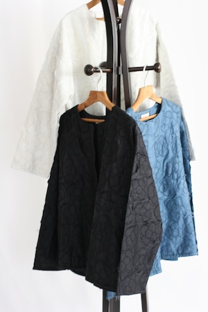 【BUNON】Khadi Silk Flower Quilting Blouson(BN2651)
