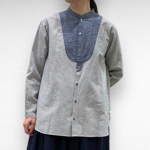 vm yarn-dyed cotton linen dungarees botham tunic shirt