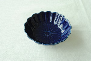 ■柳川謙治  :瑠璃菊華輪花豆鉢