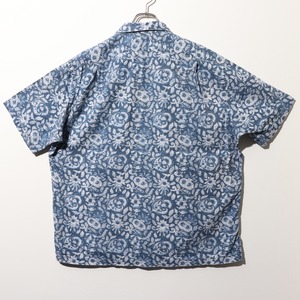 美品 XL 草木柄 ブルー コットン Caldwell Polo Ralph Lauren ポロラルフローレン 半袖開襟シャツ