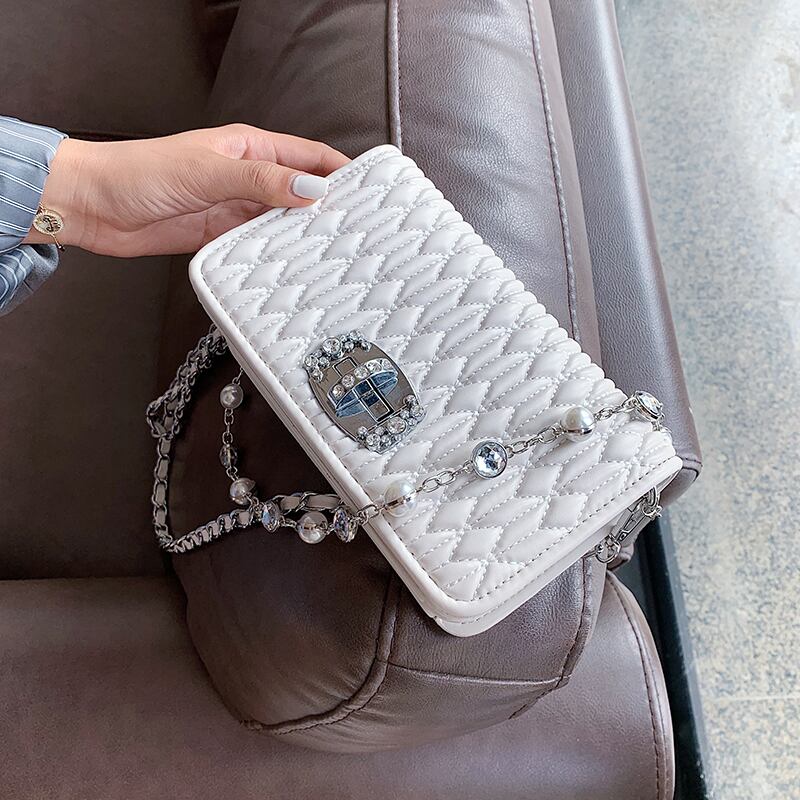 センスのレディースバッグ2020人気の新しい流行のファッションチェーンショルダーメッセンジャーバッグネットセレブワイルドスモールスクエアバッグ 手作りハンドバック72094448131