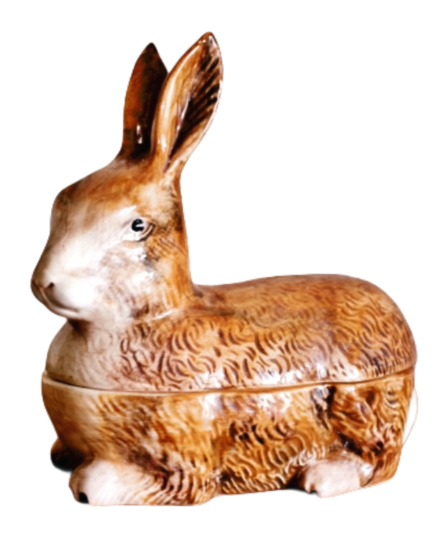 フランス Michel Caugant うさぎさんのテリーヌポット ヴィンテージ