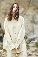 POSTELEGANT " Cotton Rever Shirt Jacket ( Light Beige ) "