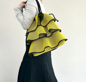 アンバサンド Ampersand Wmesh frill drawstring bag