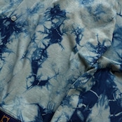 【ルーズシルエット】タイダイ藍染めカーディガン 淡水藻