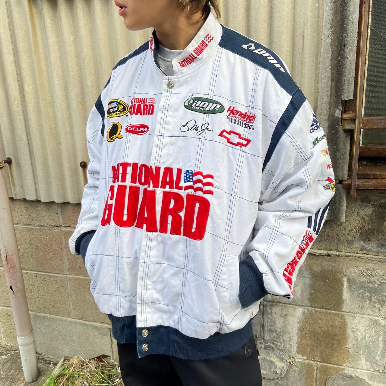 ビッグサイズ CHASE AUTHENTICS NASCAR 企業ロゴ 刺繍 レーシング 