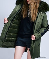 COOLAロゴライナーパデット2wayミリタリーコート (KHAKI)　CQ-47110