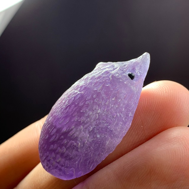 変わった色合いフローライトハリネズミさん