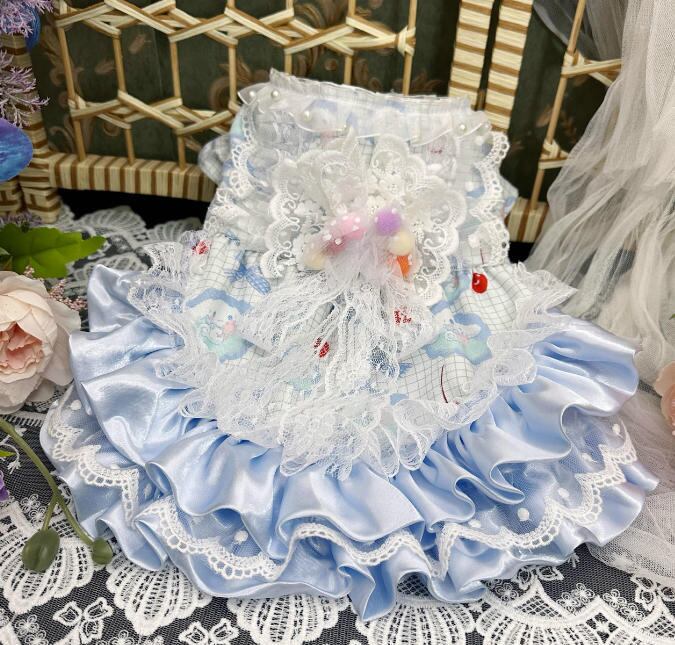 《予約》3102466 ブルーフリルドレス