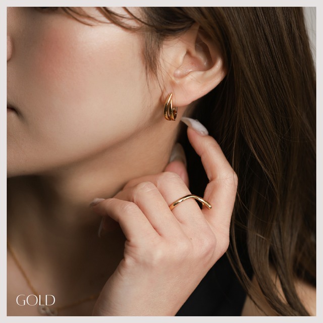 Hoop pierce -Bi color/Gold/Silver-