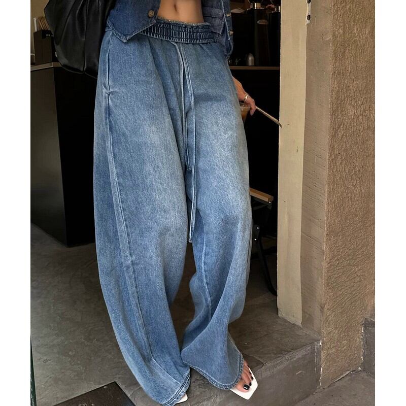 washed wide-leg denim W00095