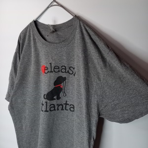 NEXT LEVEL　クルーネック　プリントTシャツ　半袖　企業ロゴ　グレー　L