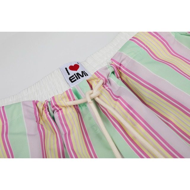 マルチストライプドローストリングワイドラインパンツ 1col   R02262